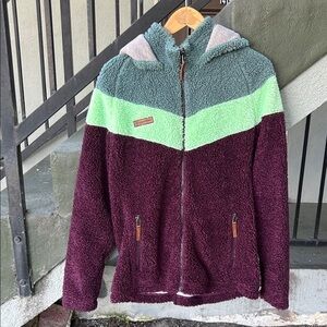 Obermeyer Kai Sherpa Jacket Fleece Winter Fall Ski Retro Sz Medium